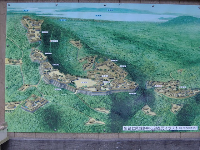 七尾城地図